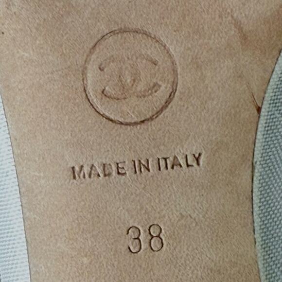 Chanel Vintage‎ Ivory Mesh Heels Size 38 Ultra Rare Audrey Hepburn Blair Waldorf - Picture 6 of 10